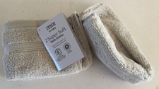2 Pack Of TESCO Super Soft Beige Hygrocotton Face Cloths Flannels BNWTS