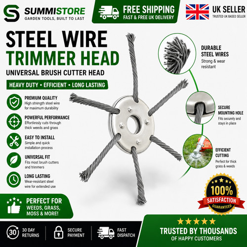 230mm steel wire trimmer head - steel,