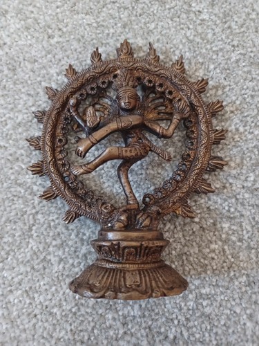 Vintage indian brass statuette - vintage,