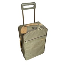 Briggs Riley Global 2 Wheel Expandable Carry On Suitcase Luggage Green Nylon