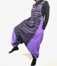 Tie Dye Drop Crotch Dungarees