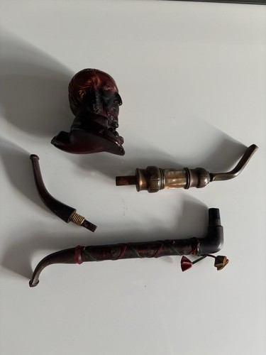Antique figural carved - carved, pipe