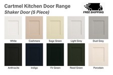 Cartmel Shaker Replacement Kitchen Cupboard Doors Drawers, Accessories,10Colours