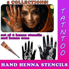 Hand Mehndi Henna Stencils