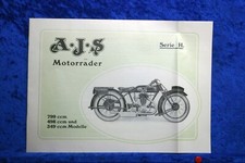 A.J.S. Motorcycles Catalog 1927 Brochure (M1007) Reprint Archive Publisher