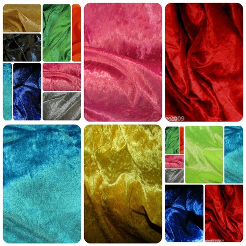 Crushed velvet fabric stretch - crushed,