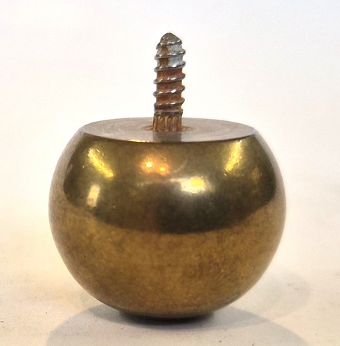 Solid brass bun ball - , foot