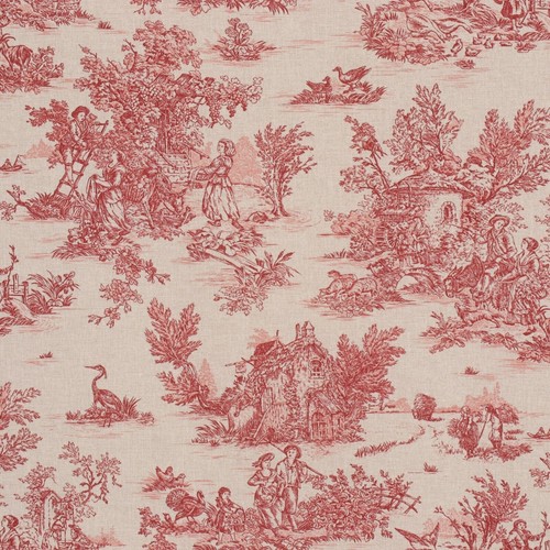 Mini french toile jouy - toile, red