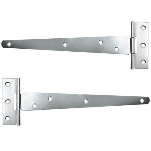 Large galvanised tee hinges - galvanised,