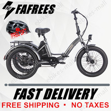 20inch Folding Electric Tricycle 48V Fat Tire 3 Wheel Bike E-Trike Adults E-Bike