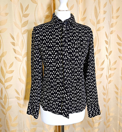 Zara womens black white - m,