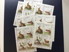Irish stamps, Exhibition souvenir, 1980 Fauna and Flora mini - sheet, 7 copies 