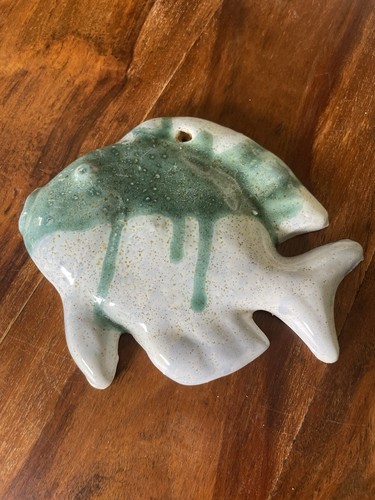 Vintage studio pottery fish - studio,