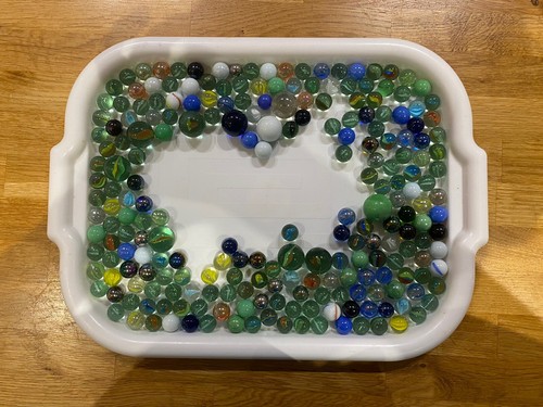 Vintage glass marbles approx - glass,