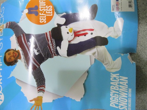 Piggyback riding snowman - a,