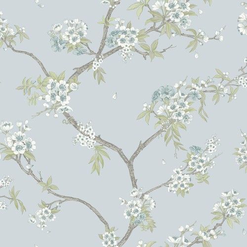 Cherry blossom wallpaper blue - cherry,