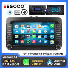 Android 14 For VW GOLF MK5 MK6 7" Apple Carplay Car Stereo Radio 64G GPS Sat Nav