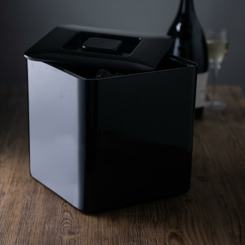 Square ice bucket black - square,