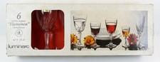 6 Vintage Luminarc Flamenco Stemglass Wine Glasses No 3 18cl