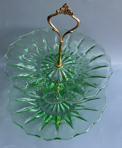 Vintage bagley green glass - green,