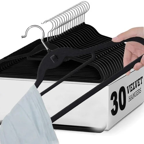 30pcs velvet hangers non - velvet, slip
