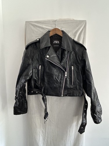 Zara black faux leather - faux, full