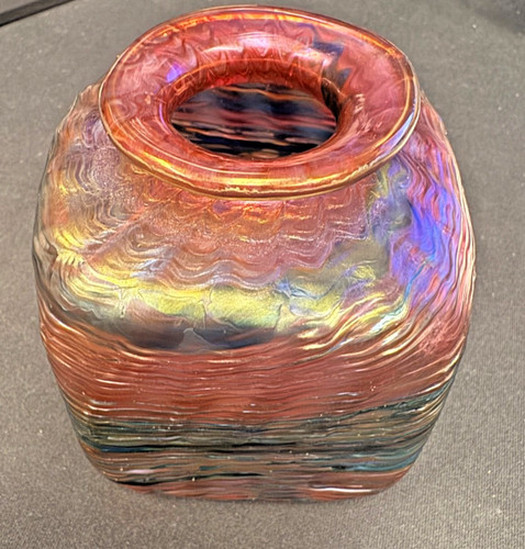 Studio art glass vase - art,