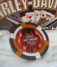 HD Harley Davidson Motorcycles Poker Chip GOLF Ball Marker FLAME'S NEW