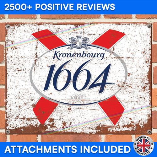 Kronenbourg beer metal - kronenbourg, sign