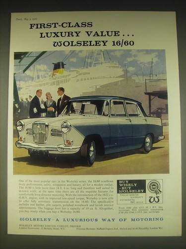 1962 wolseley car - 1962,