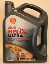 Original Shell Engine Oil Helix Ultra 5W-30 Professional AG, ACEA C3, Dexos 2 GM