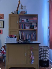 Vintage Kitchen Larder With Enamel Top