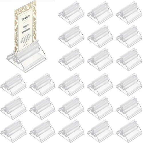 24pcs clear acrylic place card - clear,