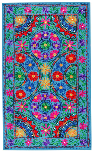 Embroidered wall hanging - wall,