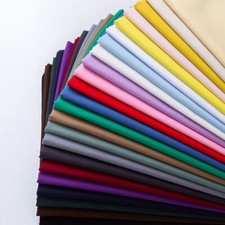 Lifestyle 100% Cotton Fabric Plain Coloured Solid 150cms Wide Craft Sheeting