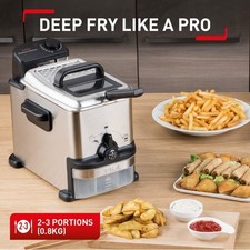 Tefal Deep Fryer Easy Pro, Stainless Steel, 3L capacity, 1.2kg, 4 Portions