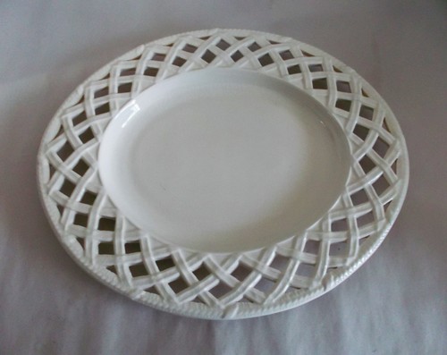Royal creamware oval plate - royal, creamware,