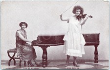 Antique Postcard Musicians