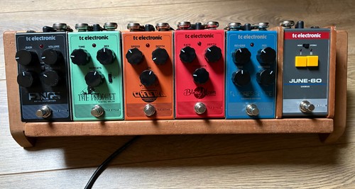 Guitar pedal board with - guitar, built