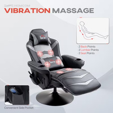 Massage Gaming Chair, Swivel