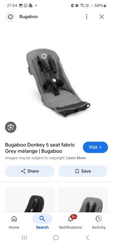Bugaboo donkey5 seat fabric - seat,