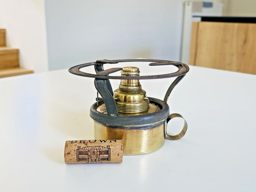 Antique brass alcohol stove - antique,