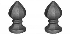 2 - Fence Post Top Caps Wrought Iron Gates Railings Metal Weldable 2" Inch 50mm