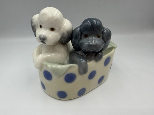 Nao lladro puppies - lladro, basket