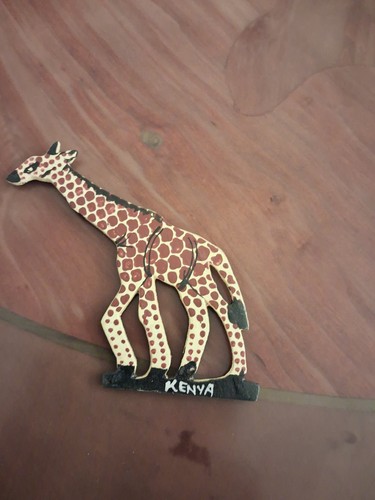 Giraffe fridge magnet wooden - giraffe,