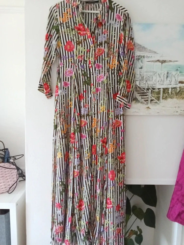 Zara striped floral maxi - maxi, shirt