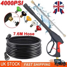 4000PSI High Pressure Car Power Washer Spray Gun Wand M22 Lance Nozzle Tips Hose