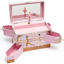 Enchantmints Ballerina Musical Jewelry Box for Girls Gifts Play Swan Lake Tune