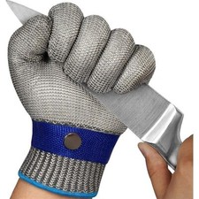 Stainless Steel Mesh Gloves Knife Cut Resistant Chain Mail Protective Work Safe+