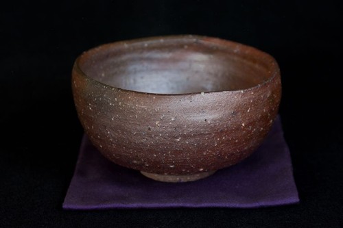 Nakamura rokuro bizen tea bowl - rokuro,
